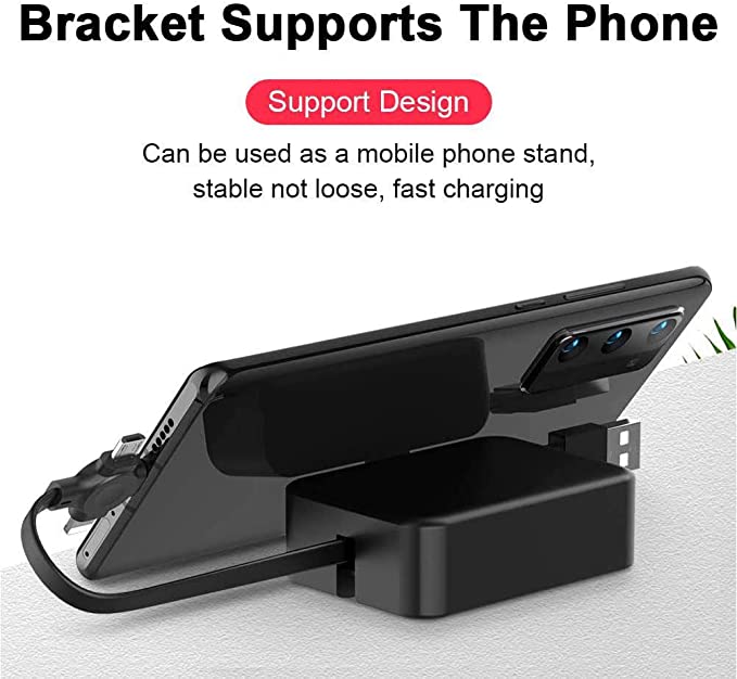DockyPro™ | Drie in één oplaadkabel + telefoonhouder