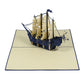 kaart met schip blauw