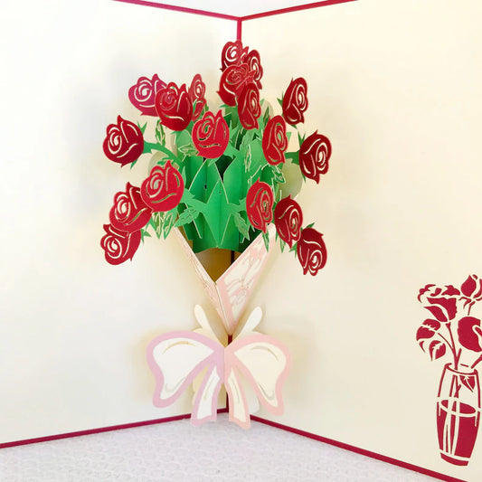 kaart boeket rozen