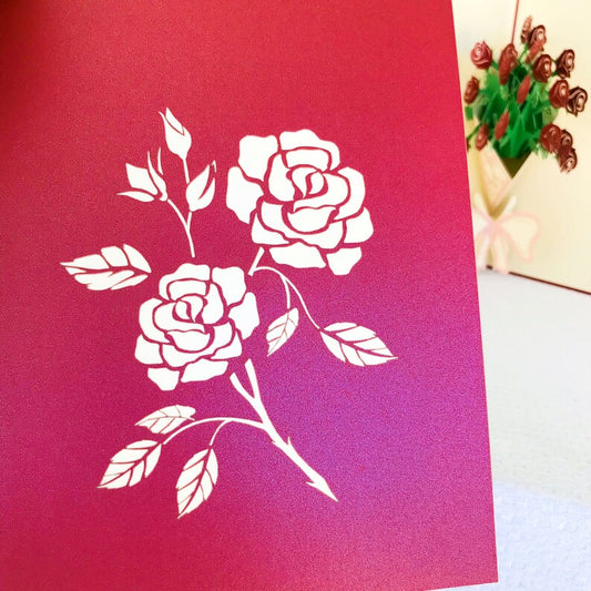 kaart boeket rozen