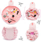 EAZY Make-up tas (Roze met witte strepen)